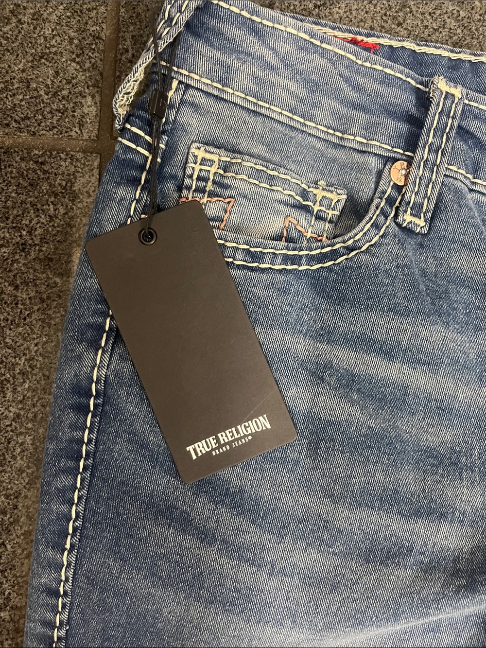 True Religion Light Blue Flared Jeans - Picture 2 of 16